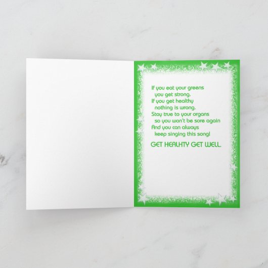 Erhalten Sie den wohlen Koala-Spinat, der Karte (Innenseite)