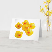 ERHALTEN SIE DIE RUBBER DUCKIES READY-BABY-GLÜCKWU KARTE (Gelbe Blume)
