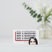 Erhalten Sie eine Massage Visitenkarte (Stehend Vorderseite)