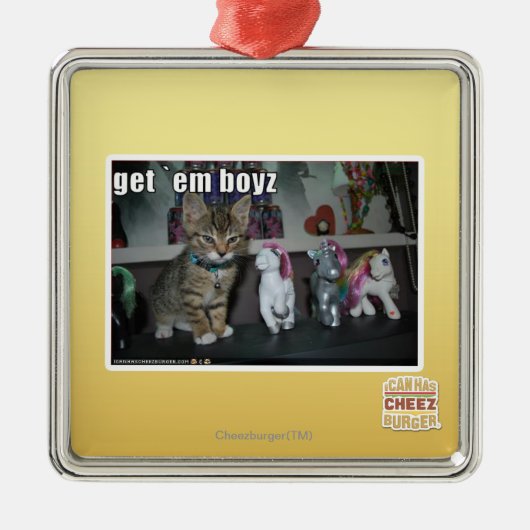 Erhalten Sie EM boyz Silbernes Ornament (Vorne)