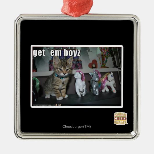 Erhalten Sie EM boyz Silbernes Ornament (Vorne)