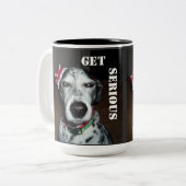 Erhalten Sie ernste Tasse (Vorderseite Links)