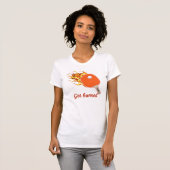 Erhalten Sie gebranntes loderndes Klingeln Pong T-Shirt (Vorne ganz)