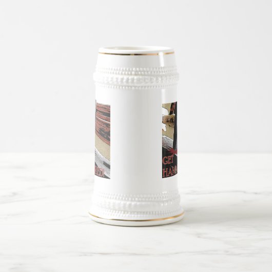 Erhalten Sie gehämmert! Bierglas (Mittel)