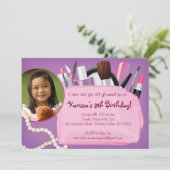 Erhalten Sie Glammed oben - Einladung (Stehend Vorderseite)