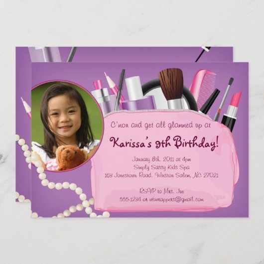 Erhalten Sie Glammed oben - Einladung (Vorne/Hinten)