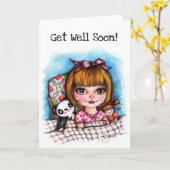 Erhalten Sie gut bald! Karte (Gelbe Blume)