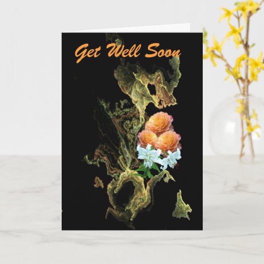 Erhalten Sie gut bald Karte (Gelbe Blume)