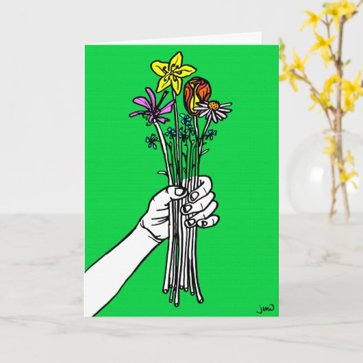 Erhalten Sie gut bald! Karte (Gelbe Blume)