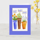 Erhalten Sie gut bald Karte (Gelbe Blume)