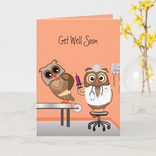 Erhalten Sie gut bald Karte (Gelbe Blume)