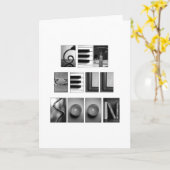 Erhalten Sie gut bald Karte (Gelbe Blume)