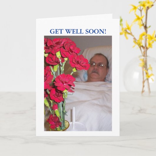 Erhalten Sie gut, für Mann, Karte (Gelbe Blume)