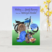 Erhalten Sie gut, Motorrad-Unfall Karte (Gelbe Blume)