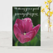 Erhalten Sie gut nach Operations-Tulpe-Karte Karte (Gelbe Blume)