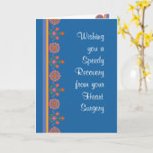 Erhalten Sie gut vom Herz-Operation Rangoli Karte (Gelbe Blume)