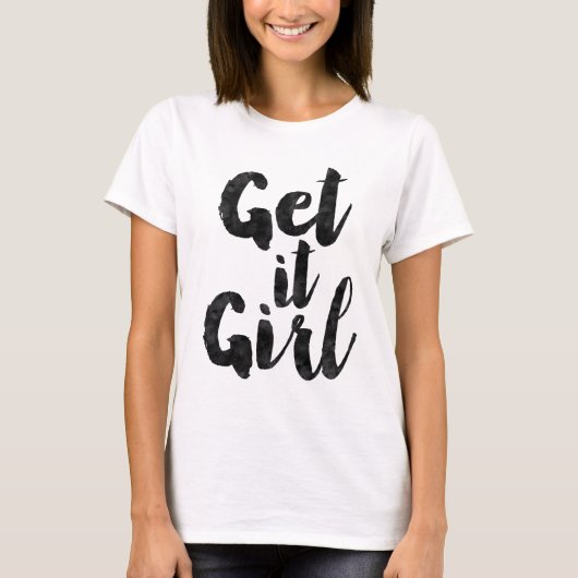 Erhalten Sie ihm Mädchen T-Shirt (Vorderseite)