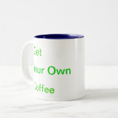 Erhalten Sie Ihre eigene Kaffee-Tasse Zweifarbige Tasse (Vorderseite Links)