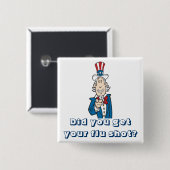 Erhalten Sie Ihre Grippeimpfung? Button (Vorne & Hinten)