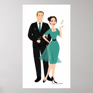 Erhalten Sie Ihre Martinis bereit! Poster