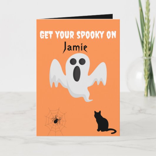 ERHALTEN SIE IHRE REDE AUF GHOST CUSTOM HALLOWEEN KARTE (Vorderseite)