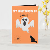 ERHALTEN SIE IHRE REDE AUF GHOST CUSTOM HALLOWEEN KARTE (Gelbe Blume)