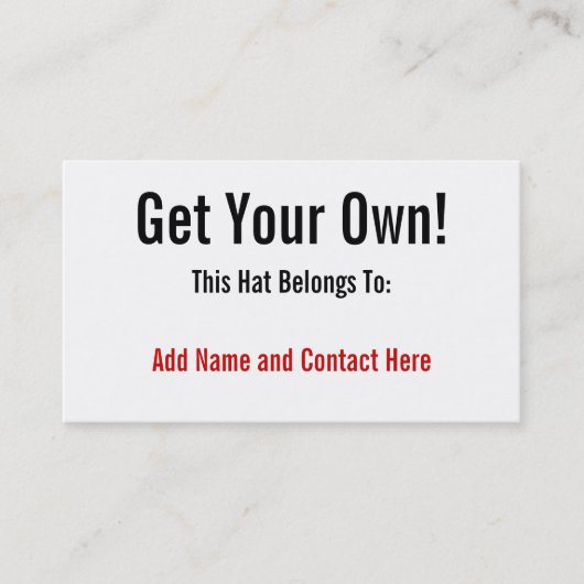 Erhalten Sie Ihre Selbst! Visitenkarte (Vorderseite)