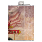 Erhalten Sie Ihre Tritte auf Weg 66 Flachmann (Rückseite)