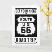 Erhalten Sie Ihre Tritte auf Weg 66 Karte (Gelbe Blume)