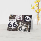 Erhalten Sie Ihre Tritte auf Weg 66 Karte (Gelbe Blume)