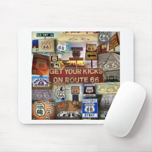 Erhalten Sie Ihre Tritte auf Weg 66 Mousepad (Mit Mouse)