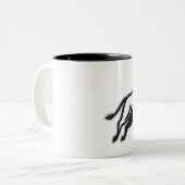 Erhalten Sie Ihrem EDDIE die BISON-Kaffee-Tasse Zweifarbige Tasse (Vorderseite Links)