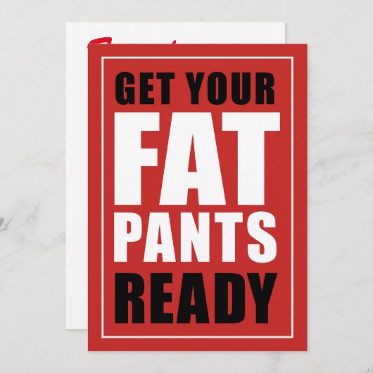 Erhalten Sie Ihren fetten Hosen bereites Einladung (Vorne/Hinten)