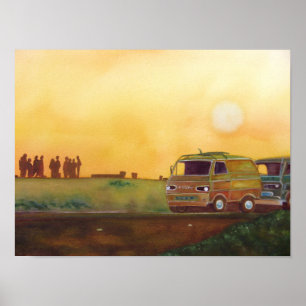 Erhalten Sie im Packwagen! Poster