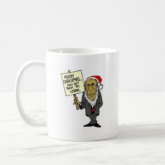 Erhalten Sie jetzt zurück, Weihnachtschef zu Kaffeetasse (Links)