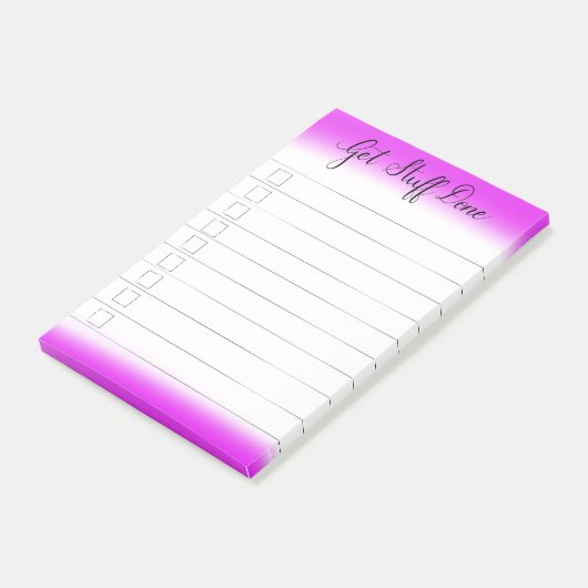 "Erhalten Sie Material getan" Zu-Tun Post-it Klebezettel (angewinkelt)