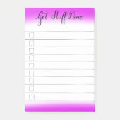 "Erhalten Sie Material getan" Zu-Tun Post-it Klebezettel (Vorderseite)