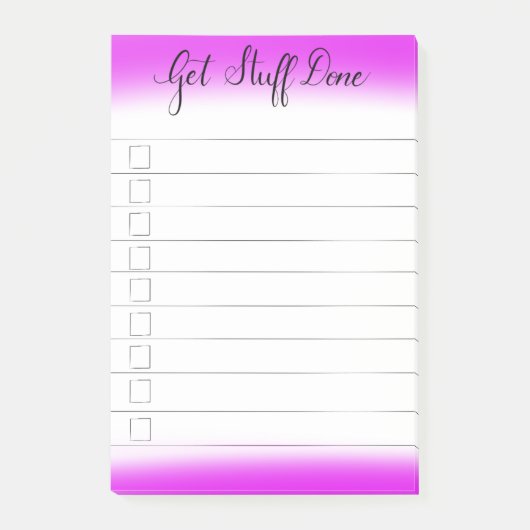 "Erhalten Sie Material getan" Zu-Tun Post-it Klebezettel (Vorderseite)