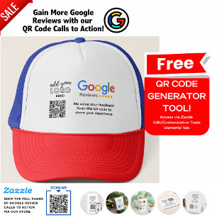 ERHALTEN SIE MEHR GUOGLE-ÜBERPRÜFUNGEN MIT QR-CODE TRUCKERKAPPE