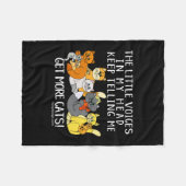 Erhalten Sie mehr Katzen lustiges Fleecedecke (Vorderseite (Horizontal))