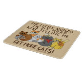 Erhalten Sie mehr Katzen lustiges Sprichwort Schneidebrett (Ecke)