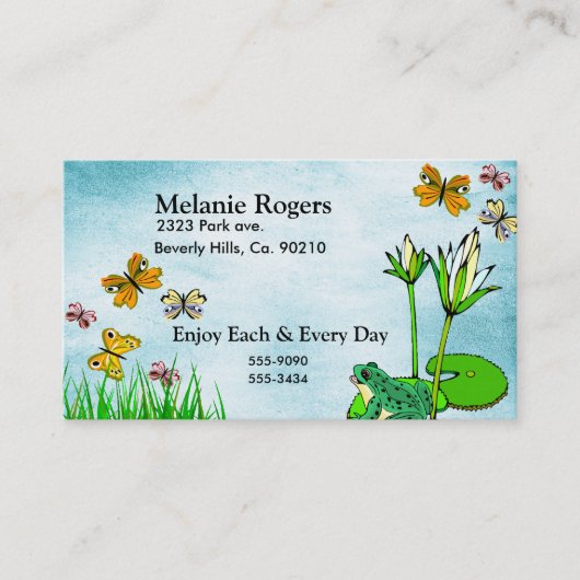 Erhalten Sie Quellwasser-Teich-Set Visitenkarte (Vorderseite)