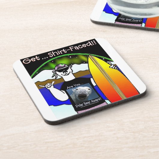 Erhalten Sie Shirt-Gesichtigen Untersetzer (Linke Seite)