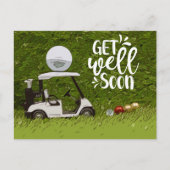 Erhalten Sie sich bald gut Golfer Postkarte (Vorderseite)