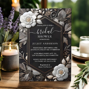 Erhalten Sie Spitzen-Blumen-Goldfolien-Prägung Bra Einladung