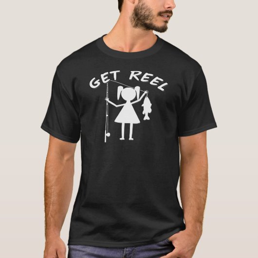 Erhalten Sie Spule - kleine Mädchen Fischerei T-Shirt (Vorderseite)