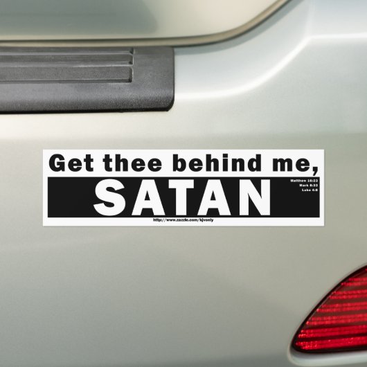 Erhalten Sie thee hinter mir Satan Autoaufkleber (Auf Auto)