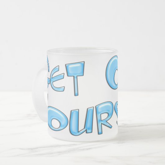 Erhalten Sie über selbst! Tassen (Vorderseite Links)