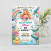 Erhalten Sie Wasserpark Cool Sommer Splash Pad 1.  Einladung (Stehend Vorderseite)