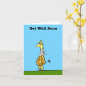 Erhalten Sie wohle bald Giraffen-Karte Karte (Gelbe Blume)